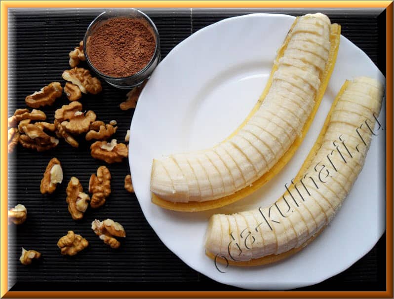 грецкие орехи и банан
