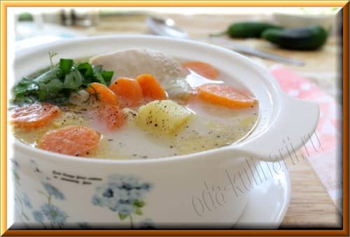 кулинарный рецепт сырного супа с курицей