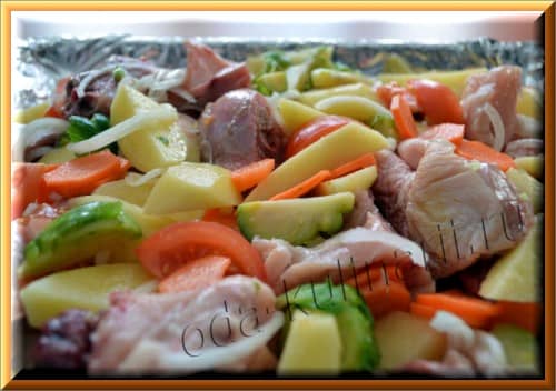 как приготовить овощной салат с курицей