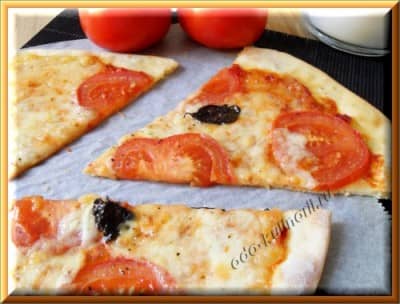 Пицца Маргарита с сыром моцарелла