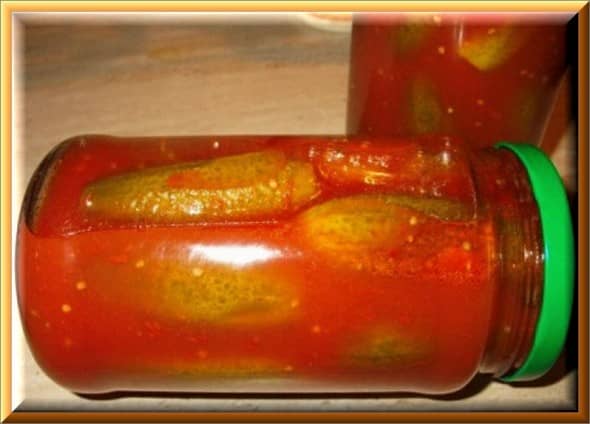 Корнишоны в остром кетчупе