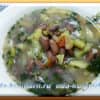 Суп с красной фасолью и овощами на мясном бульоне