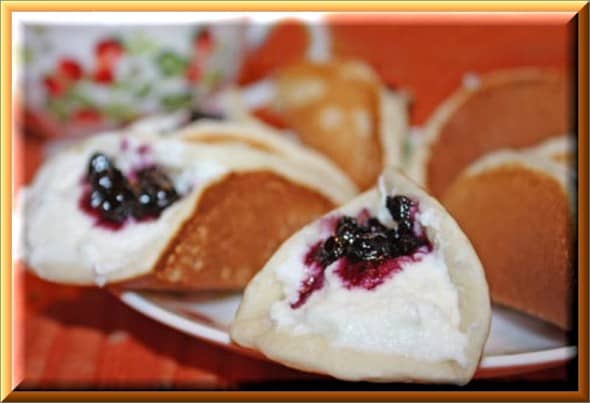Арабские блинчики Катаеф с творожным сыром